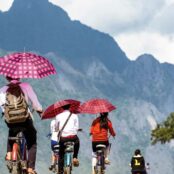 Children on their way home from school, Laos