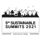 5th Sustainable Summits 2021 with black and white mountains